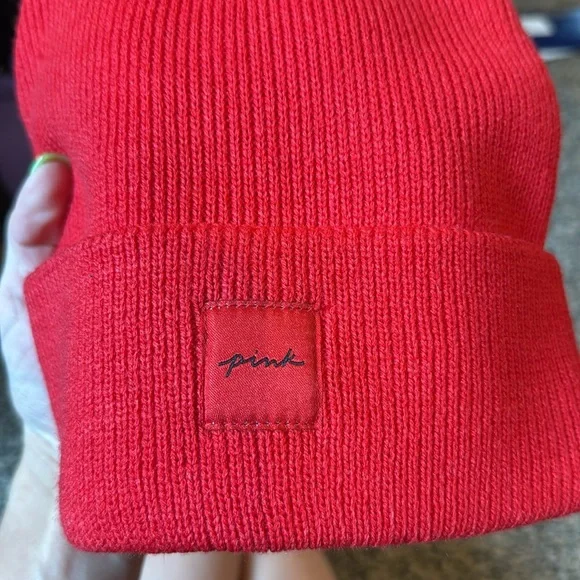 Pink Ribbed Beanie - Picture 3 of 3